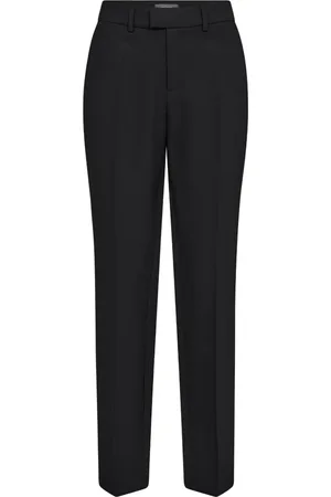 Mos Mosh Spodnie, Kobieta, Czarny, M, Poliester, Slim-fit Klasyczne Czarne Spodnie