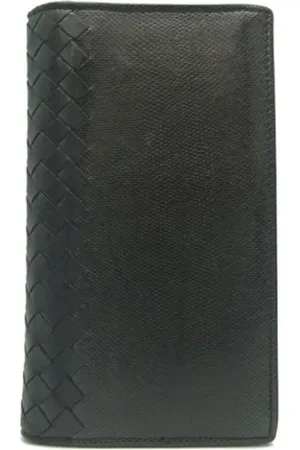Bottega Veneta Pre-owned, Mężczyzna, Czarny, ONE SIZE, Skóra, Pre-owned skórzane portfele