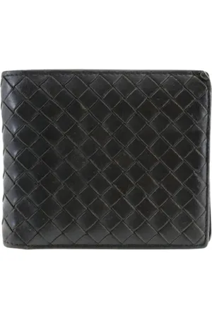 Bottega Veneta Pre-owned, Mężczyzna, Czarny, ONE SIZE, Skóra, Pre-owned skórzane portfele
