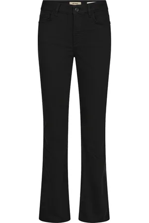 Mos Mosh Jeansy, Kobieta, Czarny, W27, Deluxe Flare Jeansy Czarny