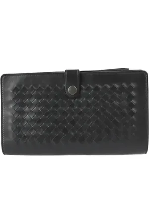 Bottega Veneta Pre-owned, Kobieta, Czarny, ONE SIZE, Skóra, Pre-owned skórzane portfele