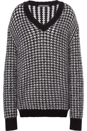 Alberta Ferretti Swetry, Kobieta, Wielobarwność, M, Fantazyjny Sweter Mohair Czarny