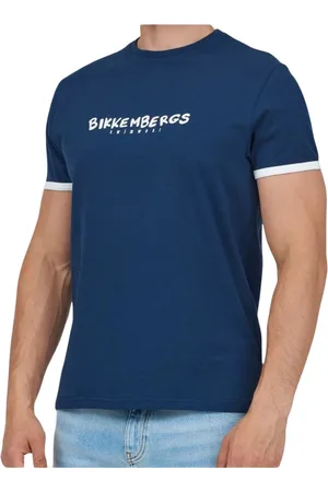 Bikkembergs Koszulki, Mężczyzna, Niebieski, XL, Podstawowy T-shirt męski