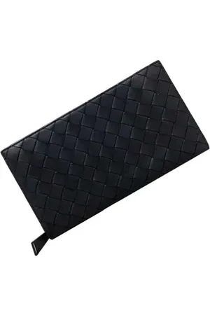 Bottega Veneta Pre-owned, Mężczyzna, Czarny, ONE SIZE, Skóra, Pre-owned skórzane portfele