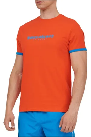 Bikkembergs Koszulki, Mężczyzna, Pomarańczowy, 2XL, Podstawowy T-shirt męski