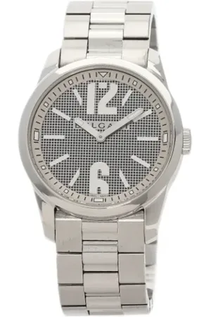 Bvlgari Pre-owned, Mężczyzna, Szary, ONE SIZE, Pre-owned Stainless Steel watches
