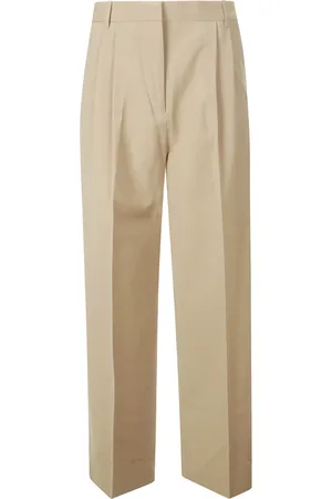 Rohe Spodnie, Kobieta, Beżowy, M, Brązowe Eleganckie Spodnie z Plisami