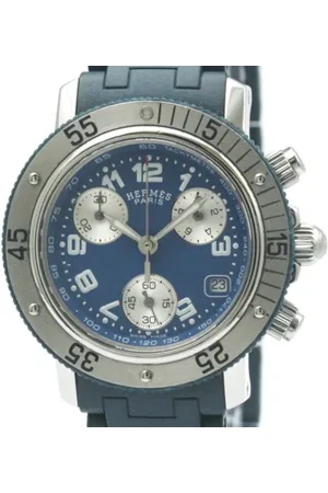 Hermès Pre-owned, Kobieta, Niebieski, ONE SIZE, Pre-owned Stainless Steel watches