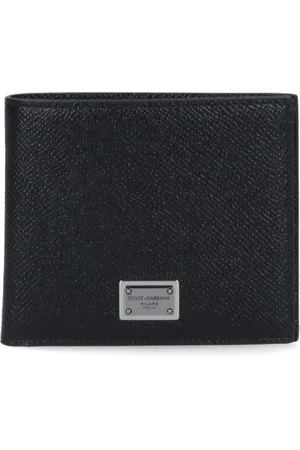Dolce & Gabbana Akcesoria, Mężczyzna, Czarny, ONE SIZE, Czarne Portfele Bi-Fold