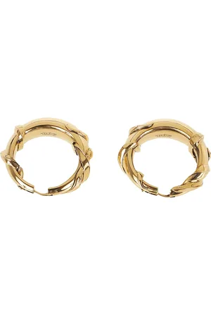 Alexander McQueen Akcesoria, Kobieta, Żółty, ONE SIZE, Wąż Hoop Kolczyk