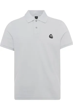 Moose Knuckles Koszulki, Mężczyzna, Biały, S, Everett Polo Stone