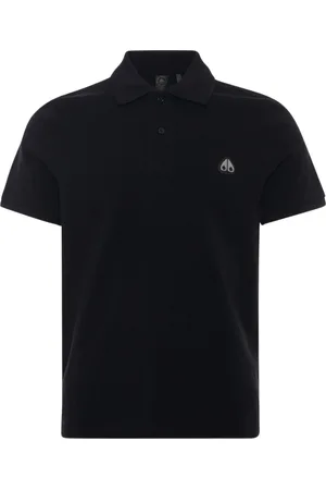 Moose Knuckles Koszulki, Mężczyzna, Czarny, S, Czarna Koszulka Polo Styl Everett