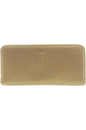 Loewe Pre-owned, Kobieta, Beżowy, ONE SIZE, Pre-owned skórzane portfele