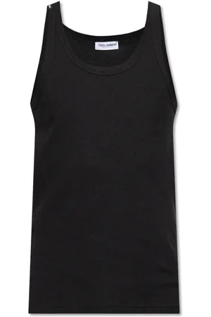Dolce & Gabbana Koszulki, Mężczyzna, Czarny, L, T-shirt bez rękawów