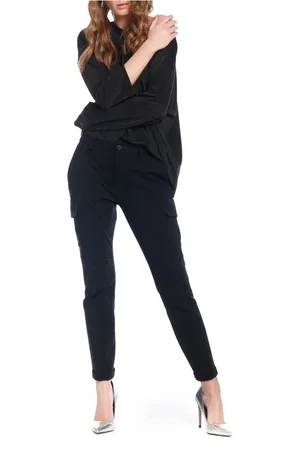 Masons Spodnie, Kobieta, Czarny, 2XS, Spodnie Cargo Curvy Fit