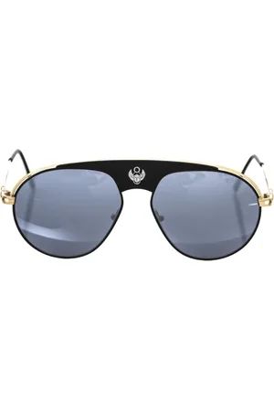 FRANKIE MORELLO Akcesoria, unisex, Żółty, ONE SIZE, Okulary Przeciwsłoneczne Shield Metalowy Profil Szary Soczewka
