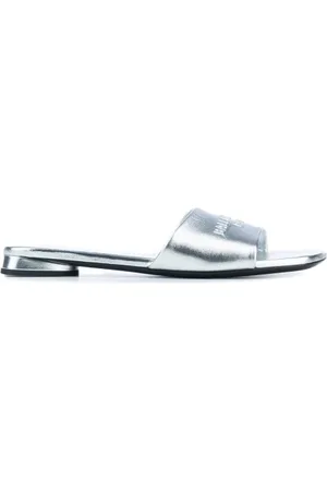 Balenciaga Buty, Kobieta, Szary, 36 EU, Len, Stylowe Sandały na Lato