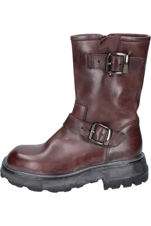 Moma Buty, Kobieta, brązowy, 37 EU, Vintage Skórzane Botki dla Kobiet