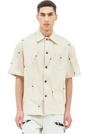 Kusikohc Koszule, Mężczyzna, Beżowy, S, Denim, Rivet Denim Shirt