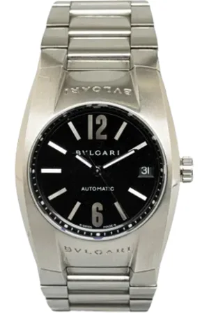 Bvlgari Pre-owned, Mężczyzna, Czarny, ONE SIZE, Pre-owned Stainless Steel watches