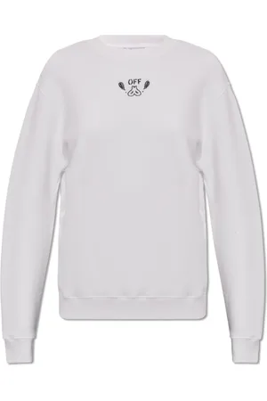OFF-WHITE Bluzy, Kobieta, Biały, M, Bawełna, Bluza z logo