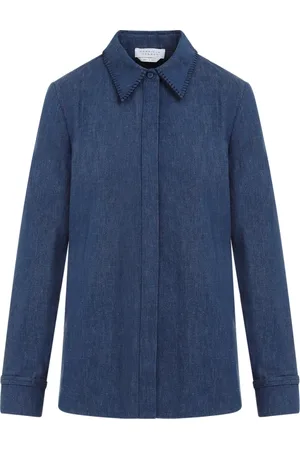 GABRIELA HEARST Bluzki, Kobieta, Niebieski, S, Denim, Niebieska Koszula Damska Moda