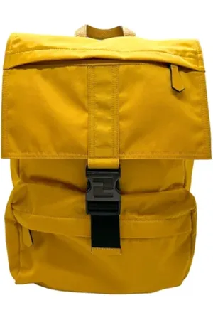 Fendi Pre-owned, Mężczyzna, Żółty, ONE SIZE, Nylon, Pre-owned Nylon shoulder-bags