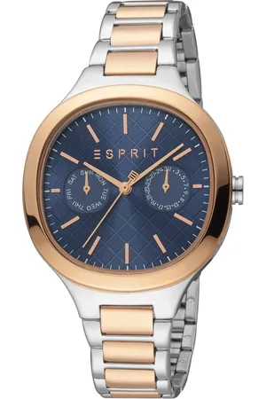 ESPRIT Akcesoria, Kobieta, Szary, ONE SIZE, Damski Stalowy Zegarek Analogowy