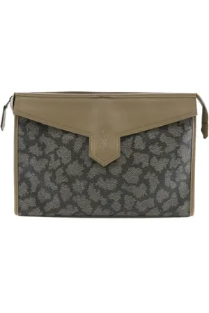 Saint Laurent Pre-owned, Kobieta, brązowy, ONE SIZE, Pre-owned Leather clutches