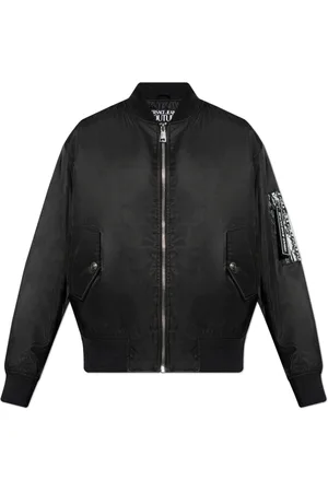 VERSACE Kurtki, Mężczyzna, Czarny, L, Kurtka z logo