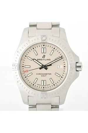 Breitling Pre-owned Pre-owned, Mężczyzna, Beżowy, ONE SIZE, Pre-owned Stainless Steel watches
