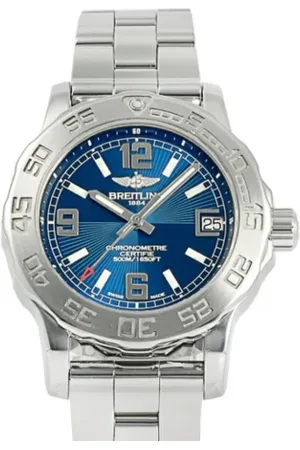 Breitling Pre-owned Pre-owned, Kobieta, Niebieski, ONE SIZE, Pre-owned Stainless Steel watches