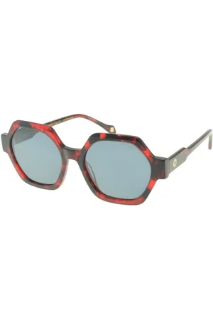 Inès de la Fressange Akcesoria, Kobieta, Czerwony, ONE SIZE, Marion Okulary Przeciwsłoneczne Acetat