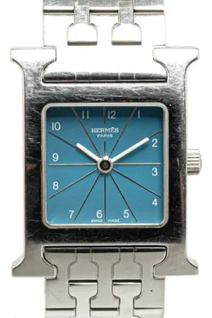 Hermès Pre-owned, Kobieta, Niebieski, ONE SIZE, Pre-owned Stainless Steel watches