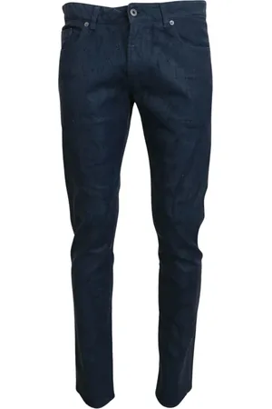 Exte Jeansy, Mężczyzna, Niebieski, M, Denim, Stylowe Niebieskie Dżinsy Tapered