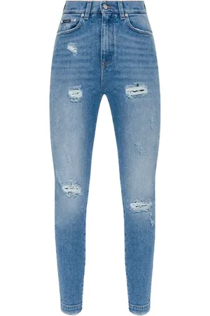 Dolce & Gabbana Jeansy, Kobieta, Niebieski, M, Jeansyy z efektem vintage