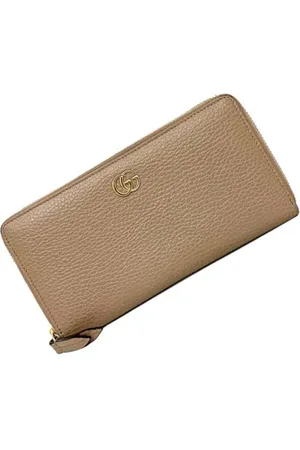 Gucci Pre-owned, Kobieta, Beżowy, ONE SIZE, Skóra, Pre-owned skórzane portfele