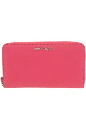Jimmy Choo Pre-owned, Kobieta, Różowy, ONE SIZE, Pre-owned skórzane portfele