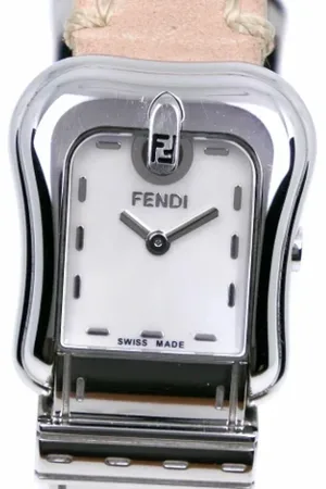 Fendi Pre-owned, Kobieta, Różowy, ONE SIZE, Skóra, Pre-owned Stainless Steel watches