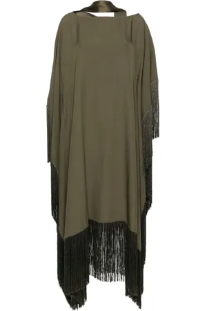 ‎Taller Marmo‎ Sukienki, Kobieta, Zielony, ONE SIZE, Zielona Morska Odzież Frędzle Kaftan