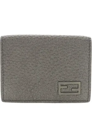 Fendi Pre-owned, Mężczyzna, Szary, ONE SIZE, Pre-owned skórzane portfele
