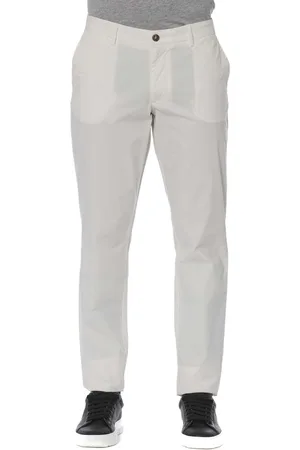 Trussardi Spodnie, Mężczyzna, Biały, 5XL, Eleganckie Białe Spodnie z Bawełny