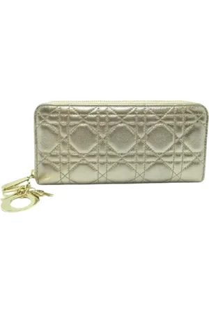 Dior Pre-owned, Kobieta, Szary, ONE SIZE, Pre-owned skórzane portfele