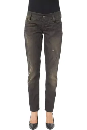 Byblos Jeansy, Kobieta, Czarny, W30, Bawełna, Czarne Wyprane Jeansyy