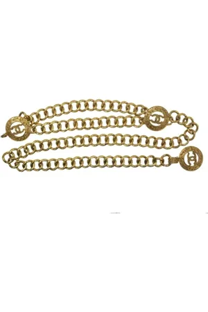 CHANEL Pre-owned, Kobieta, Żółty, ONE SIZE, Pre-owned Metal belts