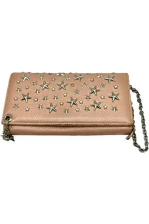Jimmy Choo Pre-owned, Kobieta, Różowy, ONE SIZE, Pre-owned skórzane portfele