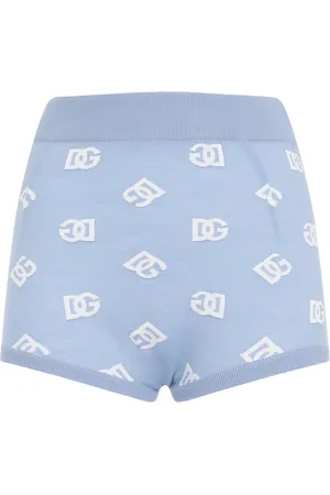Dolce & Gabbana Szorty, Kobieta, Niebieski, S, Spodnie Culotte z Dzianiny