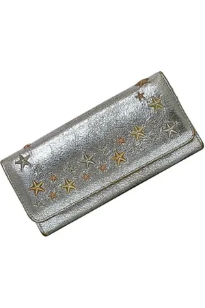 Jimmy Choo Pre-owned, Kobieta, Szary, ONE SIZE, Pre-owned skórzane portfele
