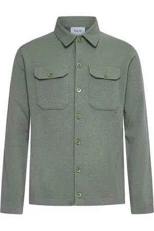 D4.0 Kurtki, Mężczyzna, Zielony, 2XL, Kaszmir, Elegancka Kolekcja Koszul