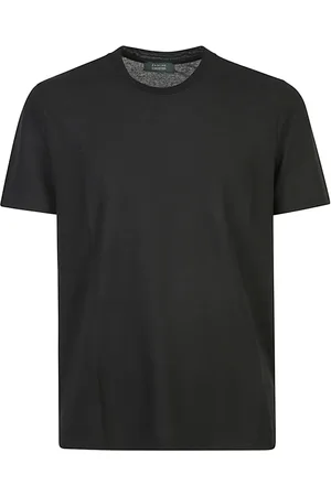 ZANONE Koszulki, Mężczyzna, Czarny, L, Czarne T-shirty i Pola